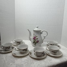 Vintage Moss Rose Miniature Child Tea Set Royal Sealy China Japan 14 Pcs READ