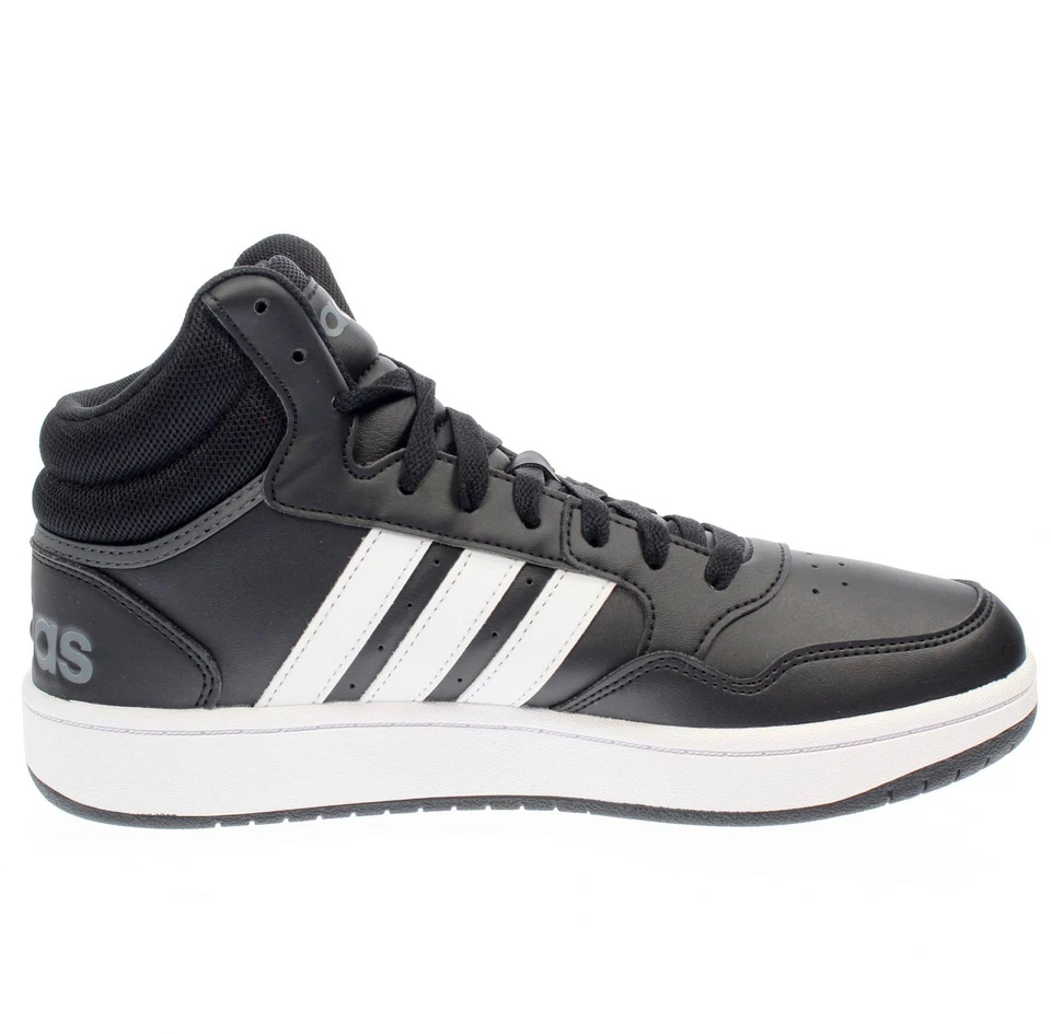 Adidas Hoops 3.0 Mid Nero - Uomo Scarpe Sneakers Sportive - Immagine 2 di 3