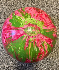 Brunswick Ascent Apex Bowlingball gebohrt, rosa/gr&uuml;n marmoriert