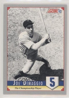1992 Score Factory Set Inserts Joe DiMaggio (Hobby) #B14 HOF 0v79