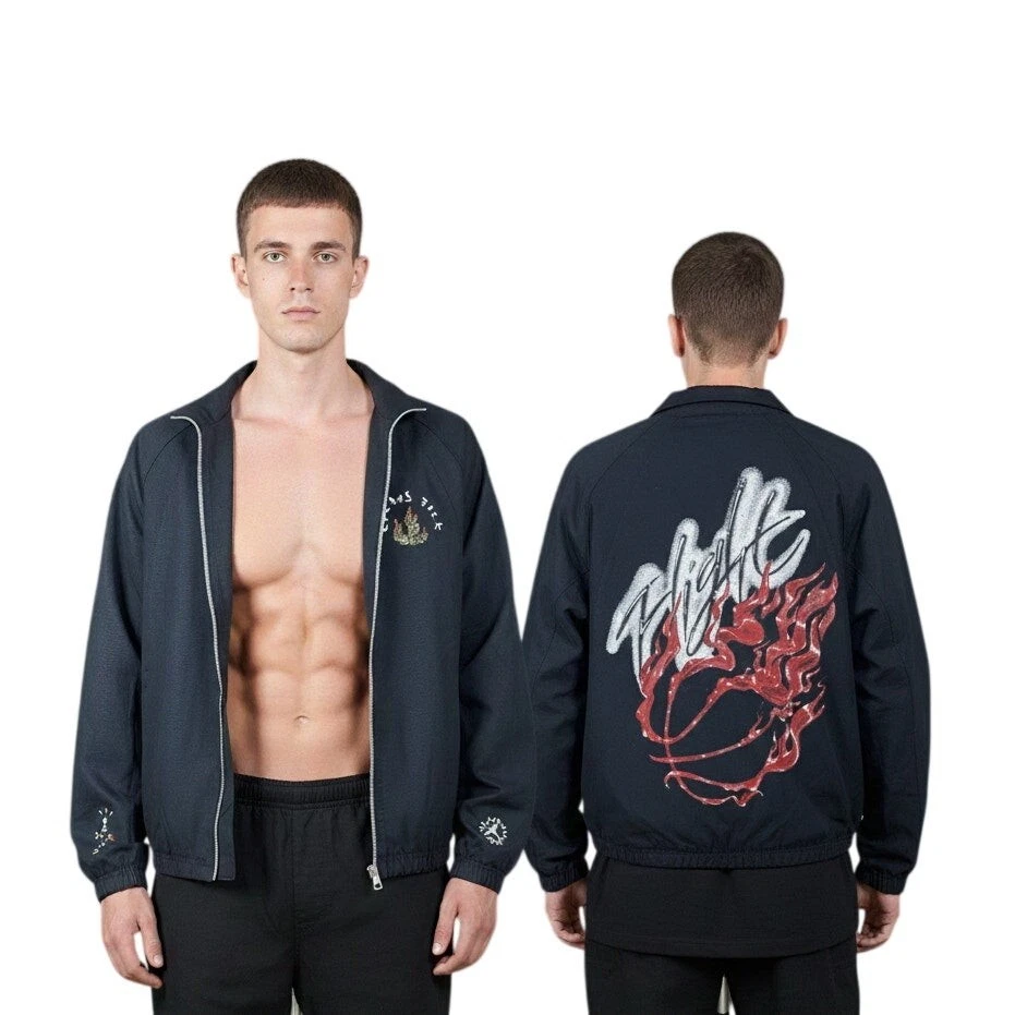 NWT Jordan x Travis Scott Cactus Jack Woven Flight Jacket M - product detail image 1