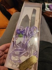 Tara CRYSTAL wedding Cake Knife Set