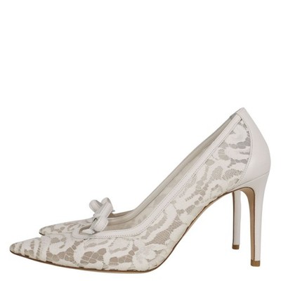 Stuart Weitzman Damen Schuhe Pumps Gr. 41 Weiß High Heels Stilettos