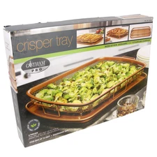 Gotham Steel Pro Crisper Baking Tray Basket Non-Stick Ceramic Titanium Copper