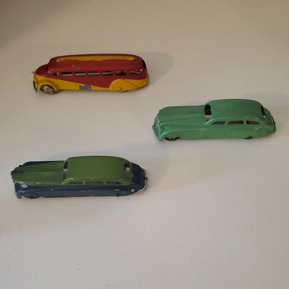 Torpedo Sedán Cupé Galgo (Falta Rueda) Lote de 3 Juguetes Tootsie DieCast Foto 4 de 4