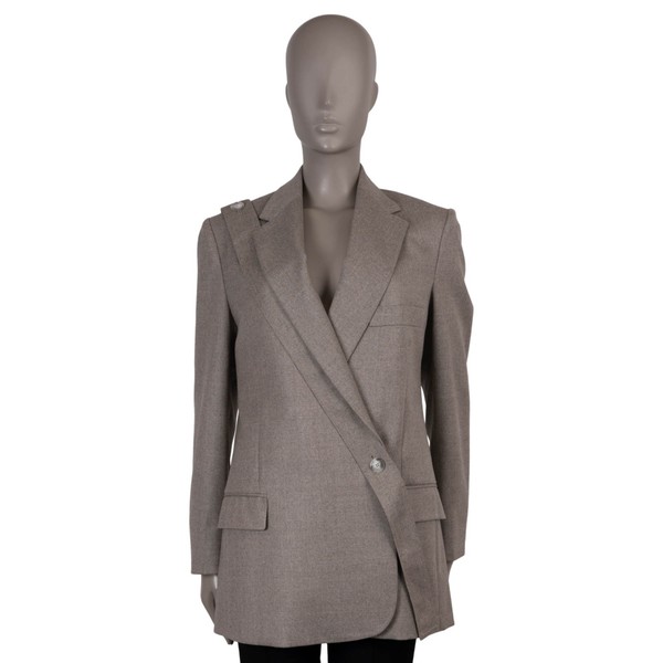 72525 authentischer Stella McCartney grau Wolle 2020 RYLEE Blazer Jacke 38 XS