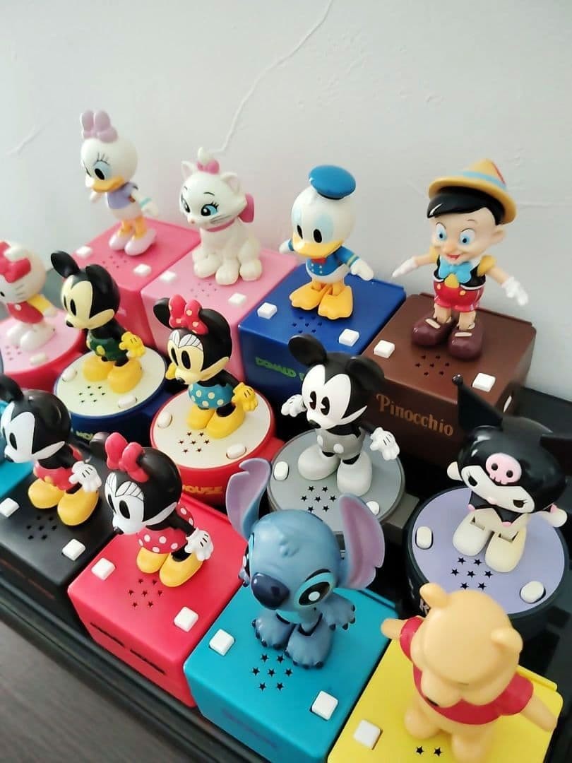 Disney Pop'n Step Dancing Figure 15 Set Mickey Stitch Hello Kitty