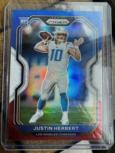2020 Panini Prizm - Rookie Justin Herbert #325 Red White & Blue Prizm (RC)
