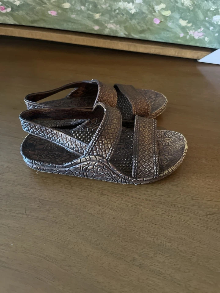 Niño pequeño Hawaii J. Zapatos Slips Jesus Talla 8-9 Sandalias Marrón Zapatos para Niños Pequeños Foto 2 de 4