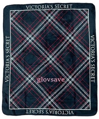 VICTORIA'S SECRET COZY FLEECE SHERPA BLANKET THROW PLAID CHRISTMAS 2025 50''x60''