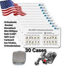 Set x  30, 50, 100 Orthodontic Brackets Monoblock Base Roth 0.22" Orthodentalusa