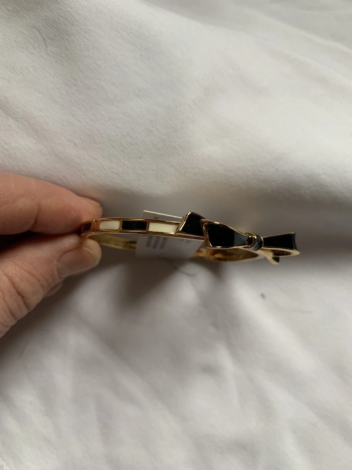 Bracciale Kate Spade Love Notes nero crema nuovo con etichetta