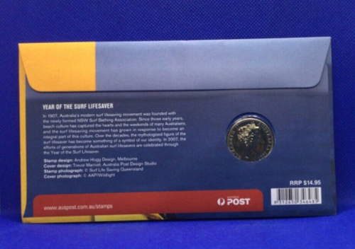 2007 Year of the Surf Lifesaver 20c coin PNC - UNC - Picture 2 of 2