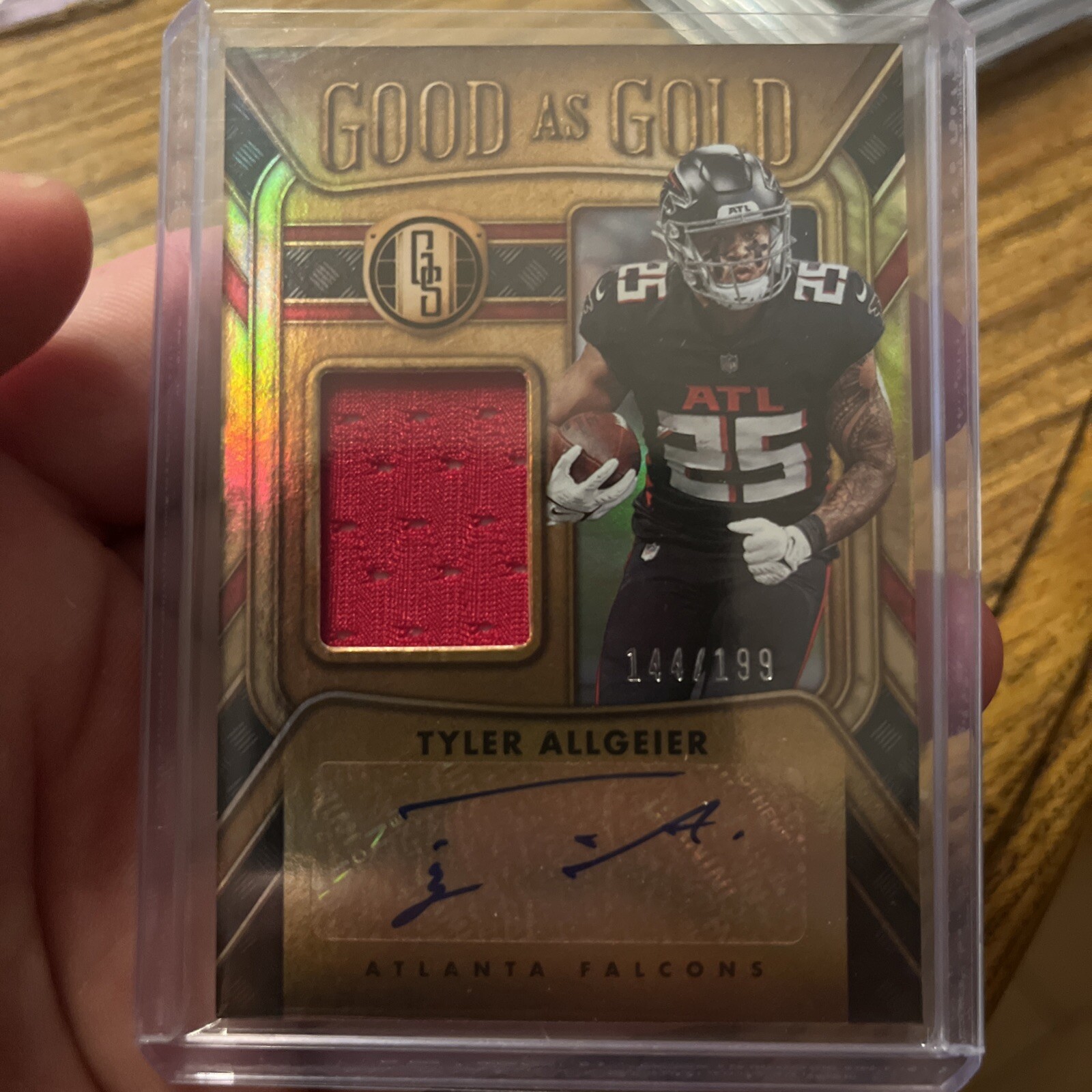 2023 Panini Gold Standard Good as Gold 1 Tyler Allgeier /199 (AU