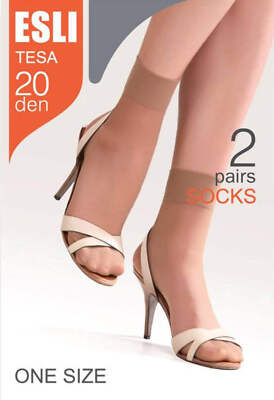 Conte/Esli Tesa 20 Den - 2 Pairs (Pack) Classic Elastic Women's Socks #14S-73SPE