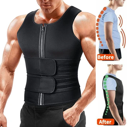 Fasce Dimagranti Fascia Di Esercizio Addome Uomo Waist TrainerS - Foto 9 di 21