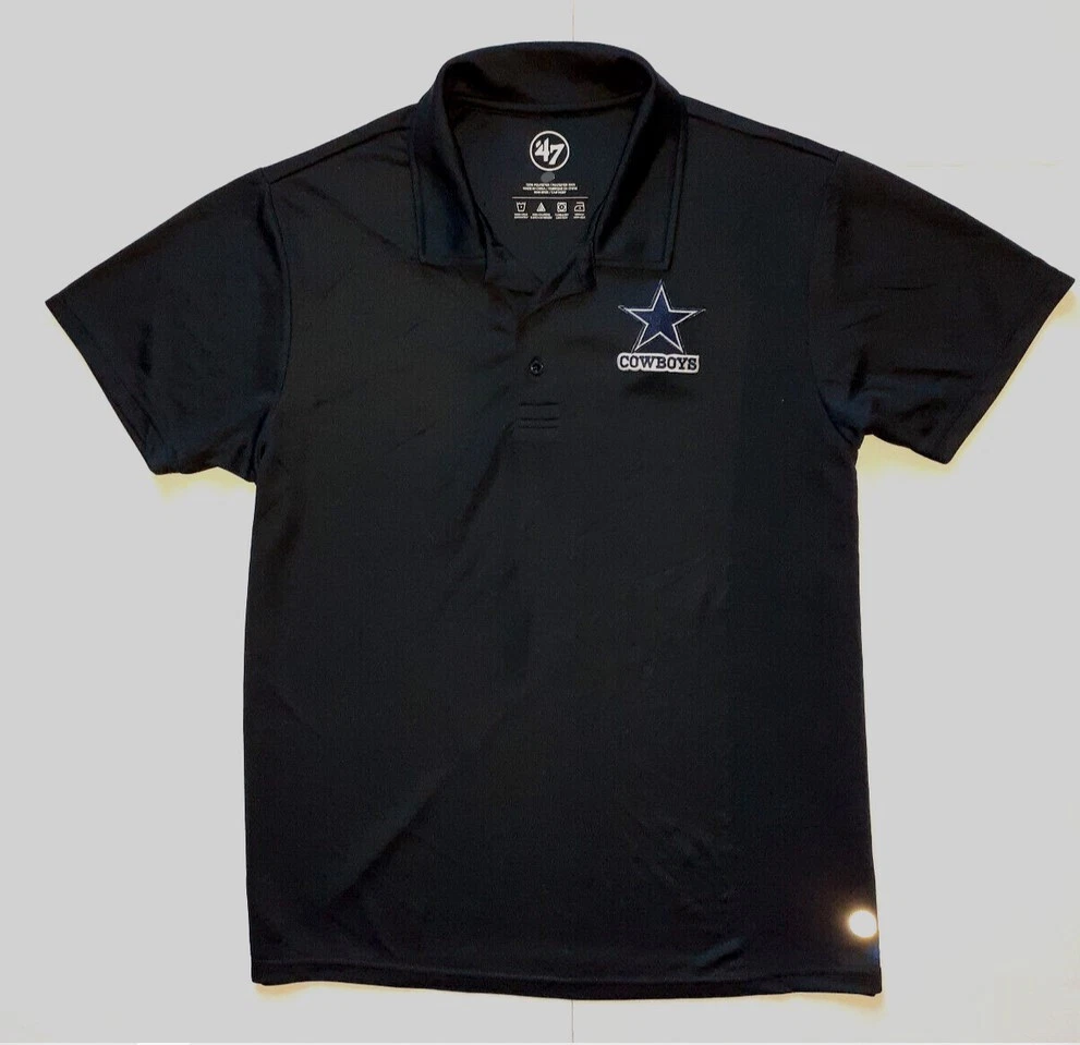 Dallas Cowboys 47 Brand Mens Dri Fit Football Polo Shirt XXL 2XL