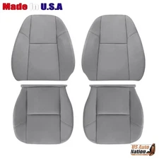 2009 - 2014 GMC Yukon Denali Driver Passenger Perforated Leather Cover Gray