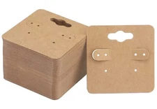 100 Pcs 2 Inch Kraft Earring Display Holder Cards for Selling Retail Boutique