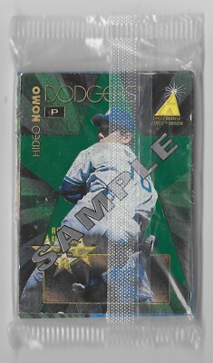 1995 Pinnacle Baseball Zenith Edition Unopened Sample Pack Hideo Nomo on top