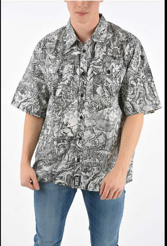 diesel patterned shirt