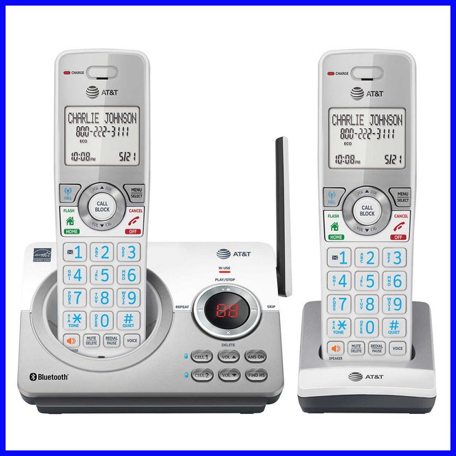 AT&T DL72210 DECT 6.0 2 Handset Answering System with Connect to Cell
