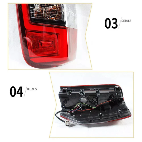 Pair LED Rear Stop Brake Tail Light Lamp for Mitsubishi Triton L200 2019-2023 - Foto 10 di 15