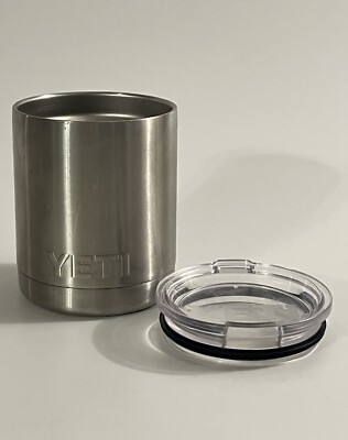 YETI 12oz Stainless Steel Silver Tumbler Cup with Sippy Lid Coffee