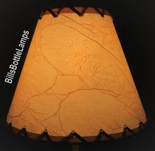 Crackle Laced LAMP SHADE w/Clip-On Bulb Attachment Rustic Country Cottage 9 inch