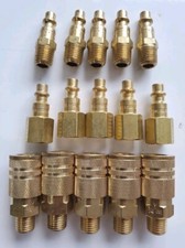 1/4" NPT Male Quick Connect Industrial Air Coupler Plug Fittings Kit 15pc