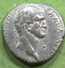 Roman Provincial ar26 Silver Tetradrachm Coin Galba  EAGLE Antioch @2892