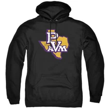 Prairie View A&M University Adult Pullover Hoodie State Shape, Black, S-3XL