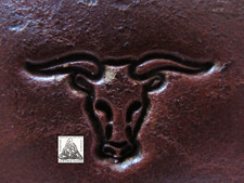 1980's Discontinued Craftool Co USA Texas Steer Head 1" Leather Stamp 8226