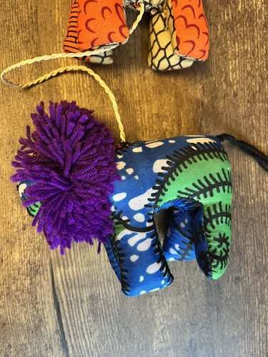 (#) Colorful Safari Animals Elelphant Lion Giraffe Zebra set of 4 - Picture 8 of 8