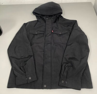LEVI STRAUSS カバーオール L ブラック Levi's リーバイス 黒革パッチ 黒タブ デニム カバーオール