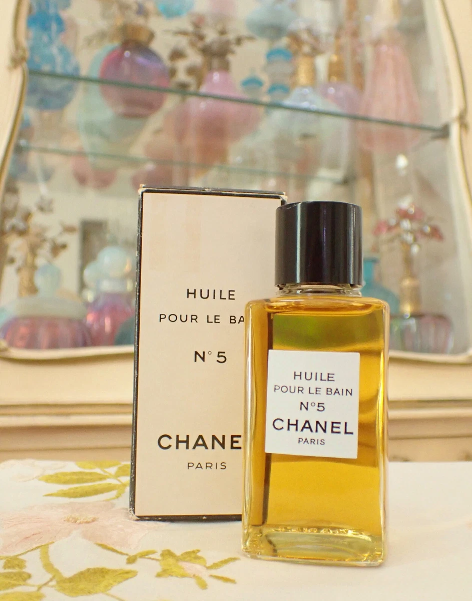 VTG 1960s SEALED Chanel No 5 Huile Pour Le Bain PERFUMED BATH OIL 2 Oz  Splash