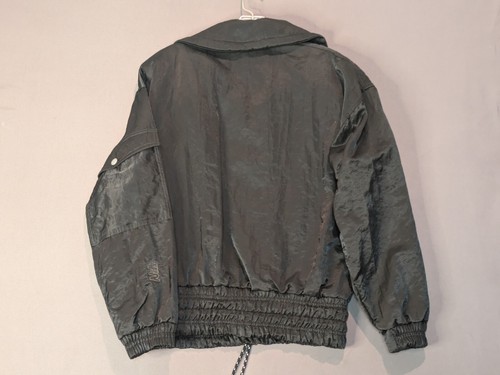 Vintage Nils Après Black Ski Jacket Half Full Zip w/pockets Size 6 - Picture 10 of 11