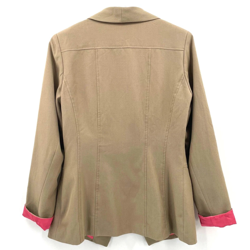 Iman Women's Blazer, Tan With Pink Lining, Size Small  - Imagem 2 de 4