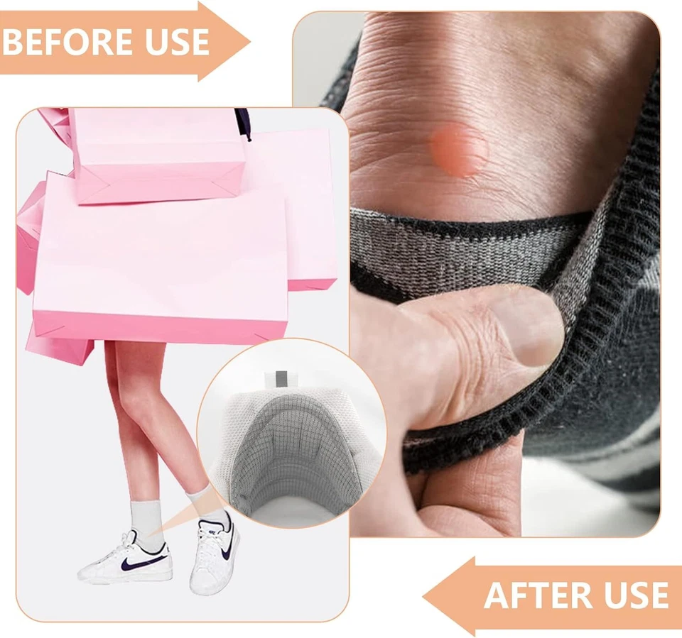 Empuñaduras de talón para zapatos sueltos Almohadillas de cojín de talón Inserciones antideslizantes para zapatos mitad al por mayor Foto 4 de 4