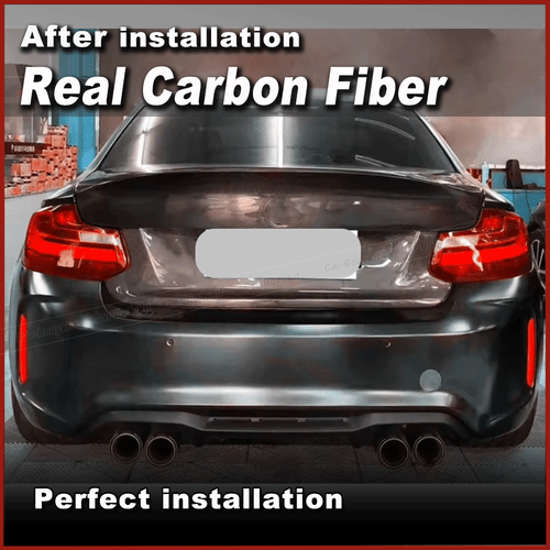 For BMW F87 M2 F22 M240i Coupe Real Carbon Fiber Rear Trunk Boot Lid Cover Trim  - Bild 2 von 5