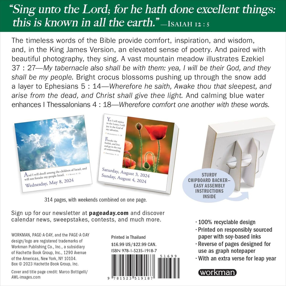 Workman Publishing, Bible Verses 2024 Desk Calendar 9781523519187 | eBay