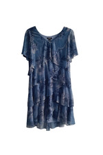 New!  Women SLNY Blue Floral Dress- Size 14