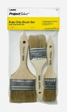Linzer 6pc PROJECT SELECT 1-1/2, 2, 3 in Flat CHIP BRUSH SET Epoxies Stain A1506