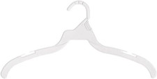 Lot of 250 Plastic Dress Hangers Clothes White 16" Dress Shirt Notched Shoulders
