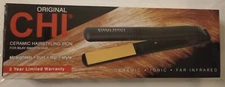 New CHI Original Ceramic Hair Straightening Flat Iron 1" Black Infrared 