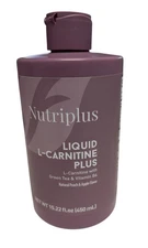 FARMASI NUTRIPLUS L-CARNITINE W/GREEN TEA & B6 +APPLE & PEACH FLAVOR15.22oz.FS