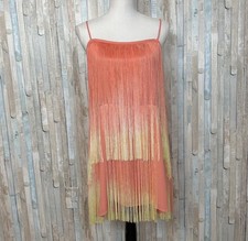 NWT Show Me Your Mumu x Jamie Kidd Rhythm Mini Dress in Sunset Fringe Size Large