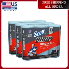 Scott Blue Shop Towel Cleaning Wipes 3-Pack Bundle of 3 Roll
