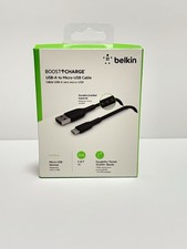 Image of Belkin Boost Charge Braided USB-A to Micro USB Cable 1m Black