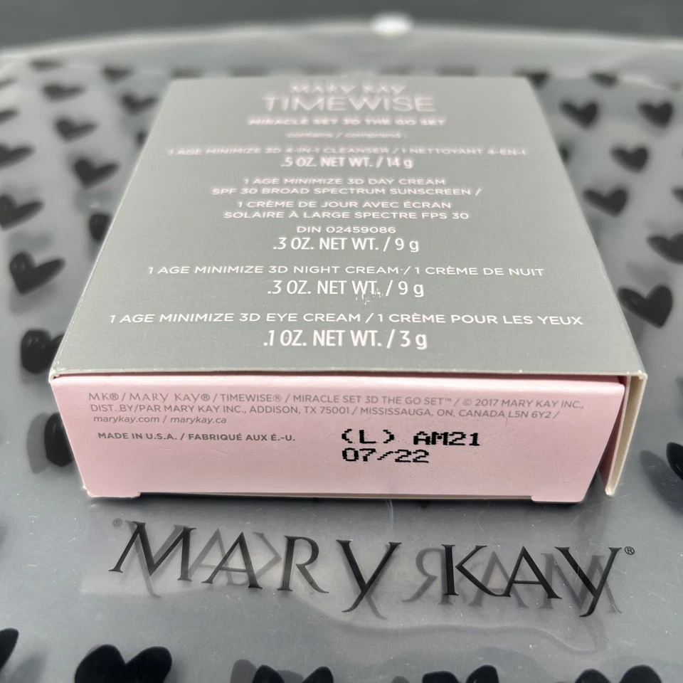 MARY KAY TIMEWISE MIRACLE SET 3D ~ THE GO/TRAVEL SET COMBINACIÓN PIEL GRASA CADUCIDAD Foto 4 de 4